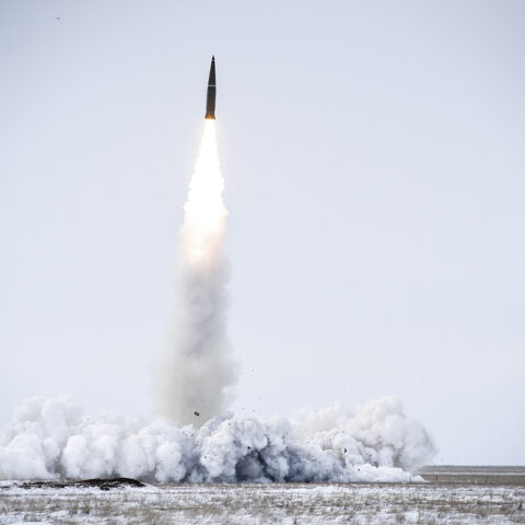 Combat launching of the Iskander-M in the Kapustin Yar proving ground