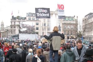 Crowd in Trafalgar Square