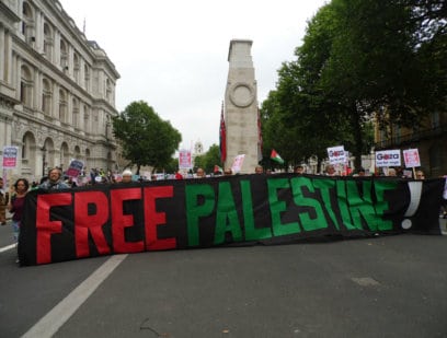 Front of Free Palestine demo