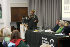 CND Vice-President Roger McKenzie addresses CND conference
